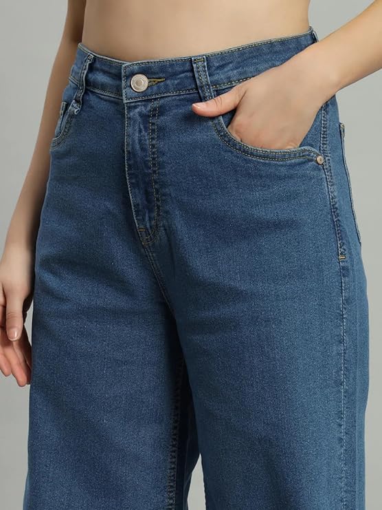 AURVINE Women’s High Waisted Flared Jeans Stylish Stretchy Bell Bottom Trendy Denim Pants