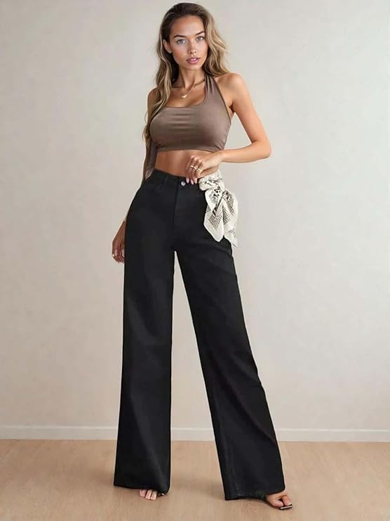 KAVORA Women’s High Rise Straight Fit Jeans with Classic Style and Comfortable Everyday Wear