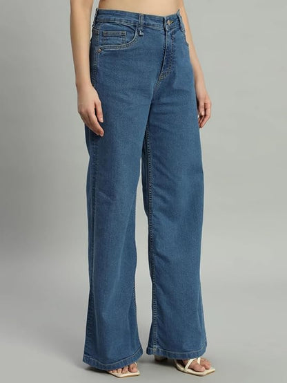 AURVINE Women’s High Waisted Flared Jeans Stylish Stretchy Bell Bottom Trendy Denim Pants