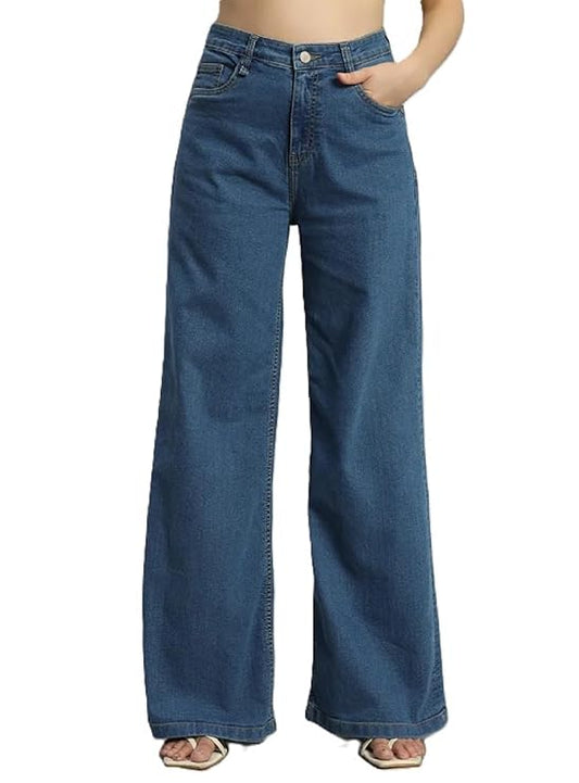 AURVINE Women’s High Waisted Flared Jeans Stylish Stretchy Bell Bottom Trendy Denim Pants