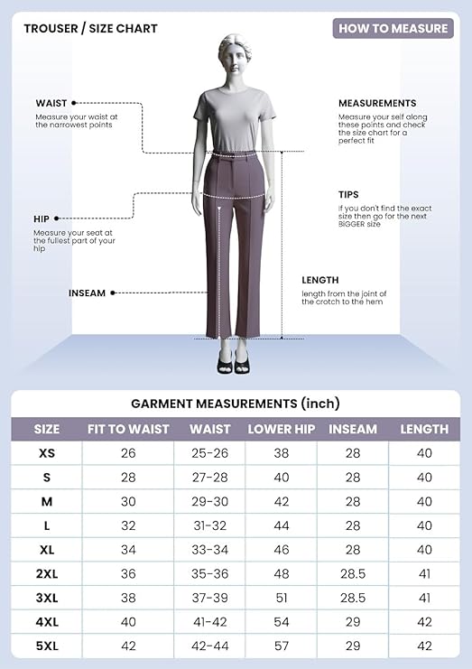 GRAVINNA Women High Rise Flared Trousers | Korean Style Formal Pants for Office, College & Events (Pack of 2)