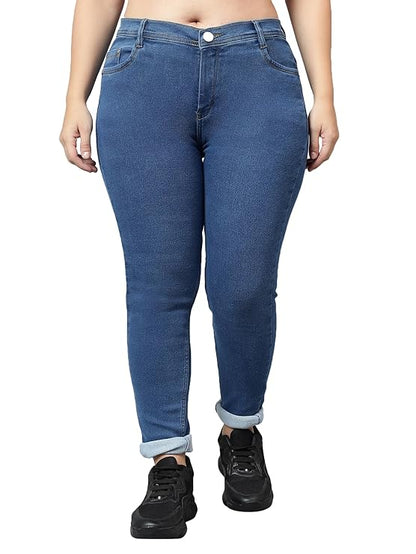 Nivora Women's High Rise Stretch Fit Denim Jeans with Comfortable Stretchable High Waist Design