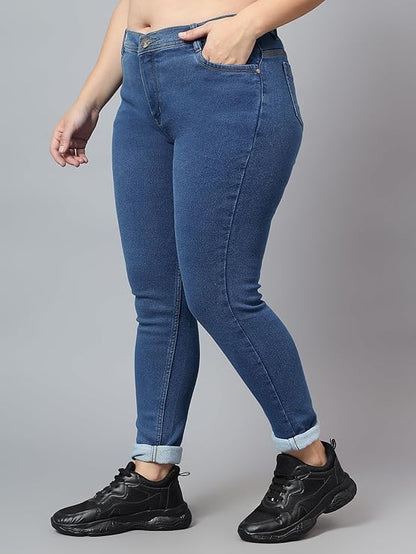 Nivora Women's High Rise Stretch Fit Denim Jeans with Comfortable Stretchable High Waist Design